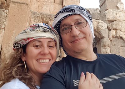 Paola and Alberto enjoying Baalbeck